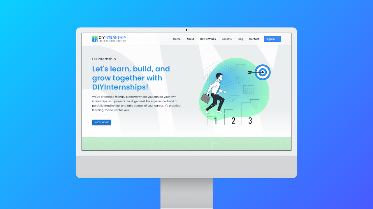 DIY Virtual Internship Platform Interface