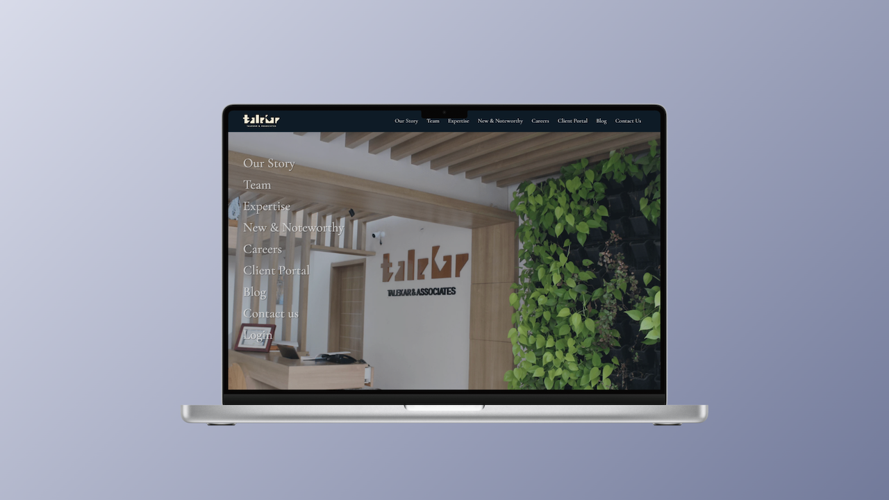 Talekar Advocate Portfolio Interface